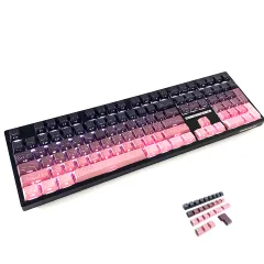 メカニカルキーボード用 キーキャップセット ブラックベリーカラー PBT素材 十字軸対応 カスタムキーキャップ 人間工学設計 フルキーキャップセット