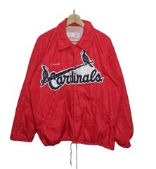 カージナルス サテン ジャケット ジャンパー スタジャン セントルイス