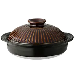 新品 【2025年・正規品】 銀峯陶器(Ginpo Touki) 萬古焼 銀峯 菊花 土鍋 9号 3-4人用 飴釉 ブラウン 日本製 45091