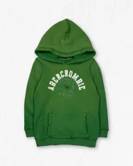 アバクロンビー 起毛 フードTシャツ ライトグリーン