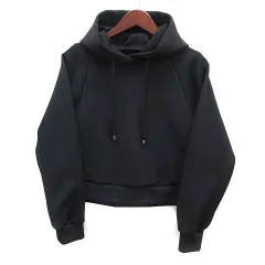未使用品 ストロベリーフィールズ STRAWBERRY-FIELDS ライトネオダンボール ショート スウェット パーカー ブラック 黒 2 41-16602のサムネイル