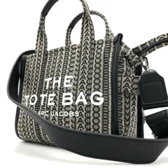マークジェイコブス THE TOTE BAG ザ トートバッグ ジャカード 黒 中古
