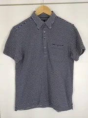 PS Paul Smith ポールスミス ボーダー 半袖ポロシャツ M ネイビー コットン 胸ポケット付き メンズ