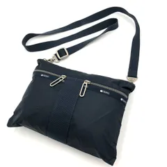 レスポートサック ショルダーバッグ サコッシュ ナイロン ネイビー 紺 中古