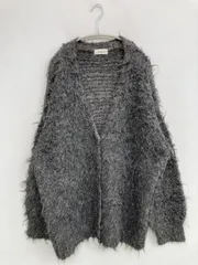 forksy. フォルクシー カーディガン/ボレロ F グレー ウール・ニット ナイロン 無地 ミドル丈 長袖