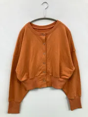 CPCM シーピーシーエム カーディガン/ボレロ F オレンジ コットン 無地 ショート丈 長袖