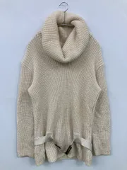 VANGO ニット/セーター ベージュ 無地 ミドル丈 長袖 オフショルダー