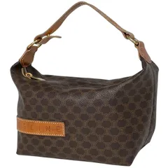 セリーヌ CELINE マカダム柄 ハンドバッグ ポーチ ハンドバッグ コーティングキャンバス ブラウン レディース 【中古】