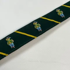 新品未使用　ポロラルフローレン　ベルト　ポロベア　牛革　グリーン　ブラウン　32