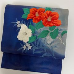 夏帯 名古屋帯 正絹 絽 金銀糸 西陣織 花 華柄 セミフォーマル sh0208