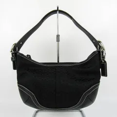 コーチ ワンショルダーバッグ 鞄 カバン シグネチャー M042-6351 ブランド 黒 レディース ブラック COACH 【中古】