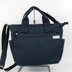 アネロ ショルダーバッグ ハンドバッグ 2way 鞄 カバン ブランド レディース ネイビー anello 【中古】