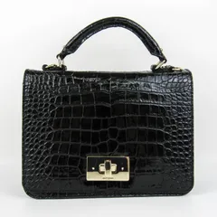 ケイトスペード ハンドバッグ 型押し 鞄 カバン ブランド 黒 レディース ブラック Kate Spade 【中古】