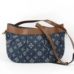 デイリーラシット ショルダーバッグ 鞄 カバン モノグラム ブランド レディース ネイビー Daily russet 【中古】