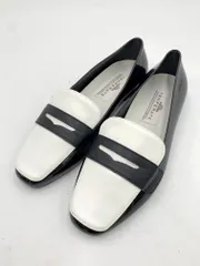 TEMPERATE テンパレイト コインローファー バイカラー 防水 レインシューズ フラット パンプス size36/白ｘ黒 ■■ レディース