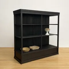 収納棚　ディスプレイ　大型　木製　M080　古道具　ビンテージ　アンティーク