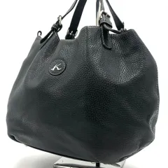 キタムラ Kitamura2 レザートートバッグ ハンドバッグ 黒 ブラック 中古