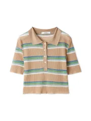 新品 [スナイデル] シアーニットポロシャツ SWNT244194 レディース BRW Free Size