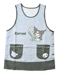 新品 [サロンジェ] エプロン キャラクター かわいい 大きいサイズ レディース ラン型 かぶるだけ 半袖 婦人 サイドボタン ポケット付き 介護士 看護師 家事 保育士 レディース B35 898492/クロミグレー