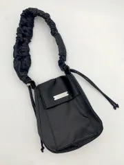 un/neu アンノイ ギャザーハンドルサテンフラップバッグ ショルダー バッグ 黒 ■■レディース