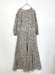 La boutique BonBon ラブティックボンボン 定価28580円 小花プリントスリットショルダー ワンピース 紫 ■■レディース