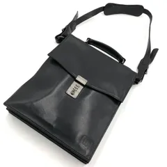 ダンヒル dunhill ショルダーバッグ ビジネスバッグ ダイヤルロック 黒 革