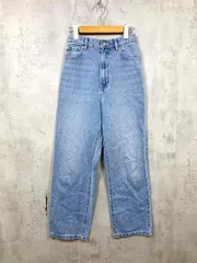 moment+ モーメントプラス mt03553 デニム＆ツイルストレート パンツ sizeM/水色 ■■レディース