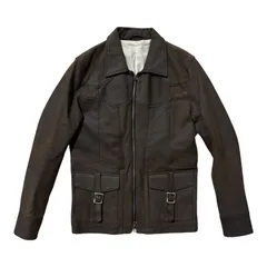  NO ID. ノーアイディー 牛革 ヌバックレザージャケット オイルドスモーク加工 メンズ 3サイズ【CC12】のサムネイル