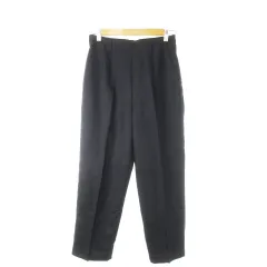 グリーンレーベルリラクシング ユナイテッドアローズ green label relaxing ワイドテーパードパンツ スラックス ツヤ感 サテン 40 L 紺 ネイビー /CK24