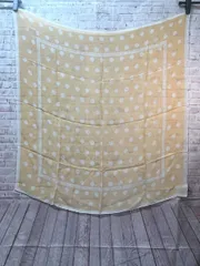 Private Label プライベートレーベル 大判スカーフ バンダナ オレンジ系 花柄 水玉柄 チューリップ シルク100％のサムネイル