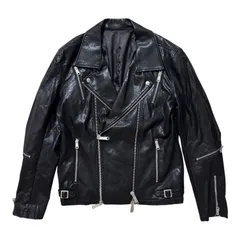  NO ID. BLACK ノーアイディー ダブルライダースジャケット フェイクレザー メンズ 3サイズ【CC12】