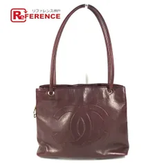 CHANEL シャネル ショルダーバッグ CC ロゴ ココマーク チャーム付き レザー ワインレッド