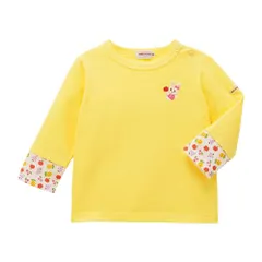 新品 [ミキハウス] 長袖Ｔシャツ くま うさぎ 男の子 女の子 ベビー キッズ 子供服 ワンポイント 通園 通学 10-5263-140 80cm 黄
