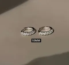 キラキラリング　10mm フープピアス