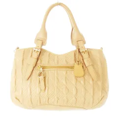 コールハーン COLE HAAN ハンドバッグ 2way ショルダーバッグ キルティングレザー 革 ロゴ ピンクベージュ /CK20 ■GY18