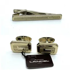 LANCEL ランセル カフス タイピン セット ゴールド オクタゴン ロゴ ラグジュアリー エレガント スーツアクセサリーのサムネイル