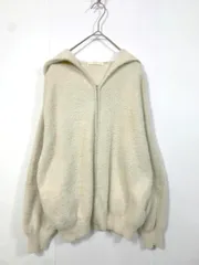any SiS エニィスィス シャギーニット ジップアップ パーカー size2/アイボリー ■■レディース