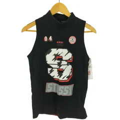 ステューシー Stussy 00S ワールドツアー ナンバリング 両面プリント モックネック ノースリーブTシャツ レディース import：S のサムネイル