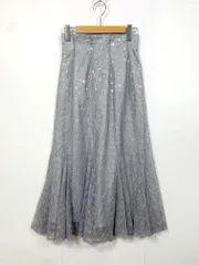 美品 LILLIAN CARAT リリアンカラット バリエーションレース マーメイド スカート size1/グレー ■■レディース