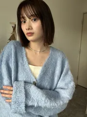 w closet ダブルクローゼット カーディガン/ボレロ ブルー