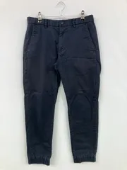 UNIQLO ユニクロ チノパンツ S ネイビー クロップド・半端丈 コットン ストレッチ 無地 ウエストゴム・紐