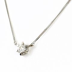 PT850 プラチナ ダイヤ ネックレス 0.15CT ホールマーク有 - メルカリ