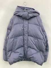 A DAY IN THE LIFE UNITED ARROWS アデイインザライフユナイテッドアローズ ダウンジャケット/コート M パープル ナイロン 無地 フードあり フード取り外し可 ミドル丈 ボタン留め