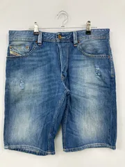 DIESEL ディーゼル デニムパンツ 32 ブルー ハーフ・ひざ丈