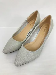 LiBERTYDOLL リバティードール パンプス LL シルバー 無地 ポインテッドトゥ ピンヒール 3.1～5cm ストラップなし