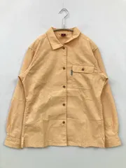 mont-bell モンベル シャツ/ブラウス M オレンジ チェック柄 ワンポイント ミドル丈 長袖 レギュラーカラー