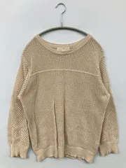 grove グローブ ニット/セーター M アイボリー ウール・ニット 無地 ミドル丈 長袖 クルーネック(丸首)