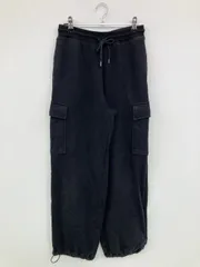 UNIQLO ユニクロ スウェットパンツ S ブラック 無地 ワイド・ルーズ レギュラー ウエストゴム・紐