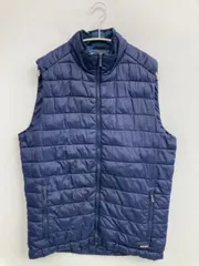 DIESEL ディーゼル ダウンベスト M ネイビー ナイロン 無地 ワンポイント ブランドロゴ フードなし