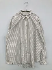AMERICAN HOLIC アメリカンホリック シャツ/ブラウス L ホワイト コットン ストライプ柄 長袖 レギュラーカラー